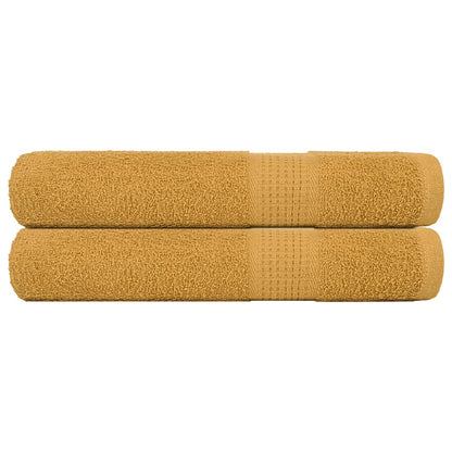 vidaXL Sauna Towels "FROGN" 2 pcs Gold 80x200 cm 360 gsm