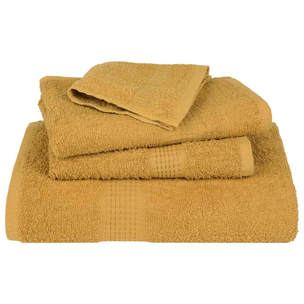 vidaXL Sauna Towels "FROGN" 10 pcs Gold 80x200 cm 360 gsm
