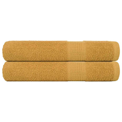 vidaXL Towels "FROGN" 2 pcs Gold 100x200 cm 360 gsm
