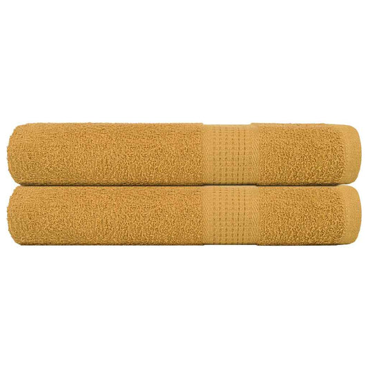 vidaXL Towels "FROGN" 2 pcs Gold 100x200 cm 360 gsm