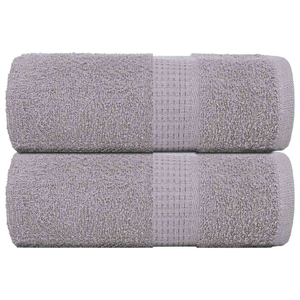 vidaXL Soap Towels 2 pcs Grey 30x30 cm 360 gsm 100% Cotton