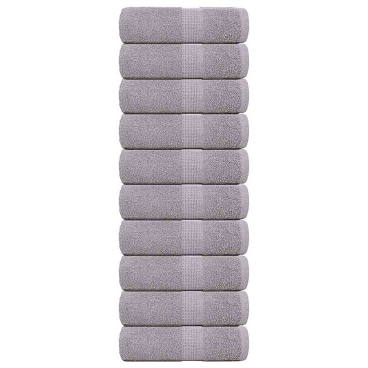 vidaXL Wash Towels "FROGN" 10 pcs Grey 30x30 cm 360 gsm
