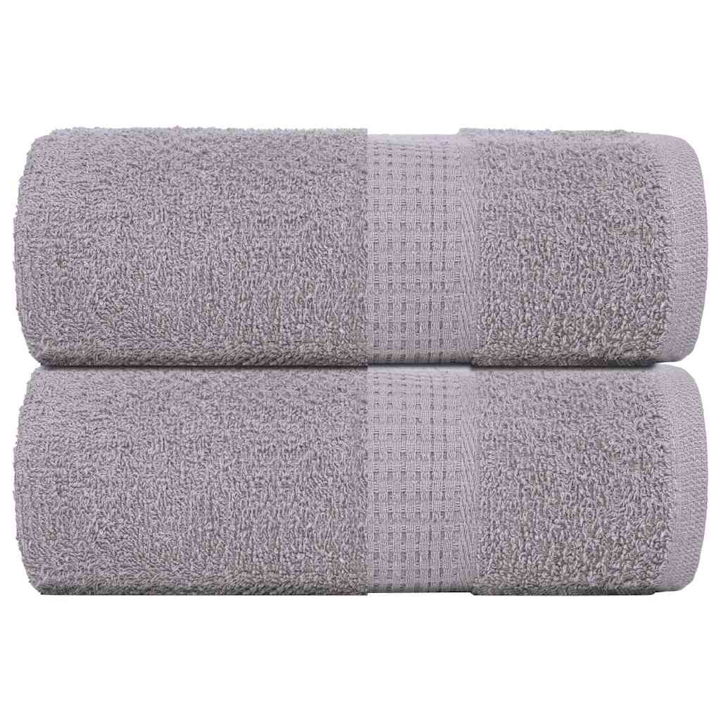 vidaXL Guest Towels "FROGN" 2 pcs Grey 30x50 cm 360 gsm
