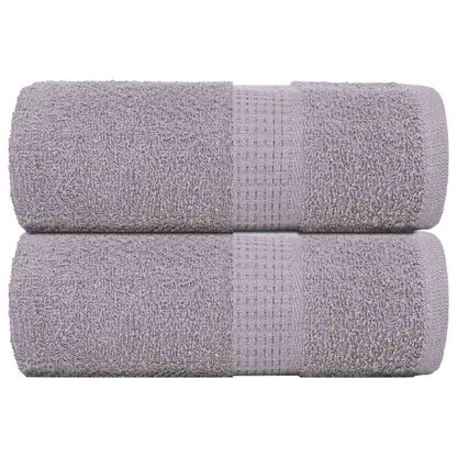 vidaXL Guest Towels "FROGN" 2 pcs Grey 30x50 cm 360 gsm