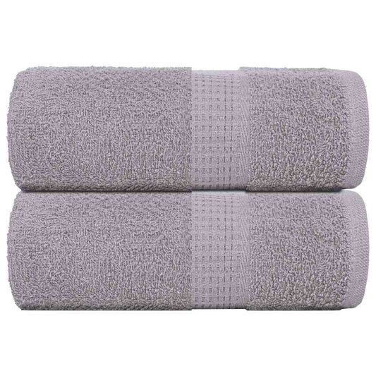 vidaXL Guest Towels "FROGN" 2 pcs Grey 30x50 cm 360 gsm