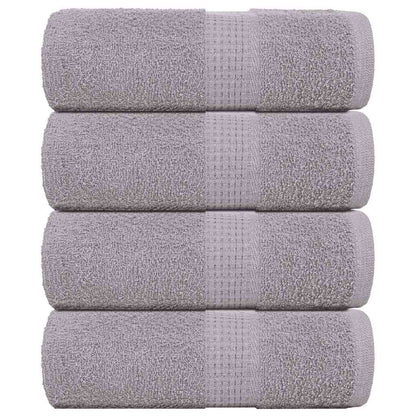 vidaXL Guest Towels 4 pcs Grey 30x50 cm 360 gsm 100% Cotton