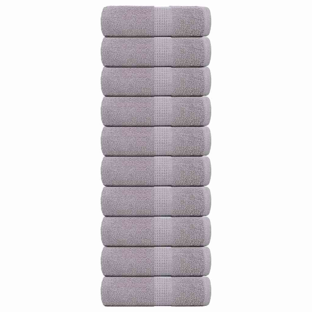 vidaXL Guest Towels "FROGN" 10 pcs Grey 30x50 cm 360 gsm