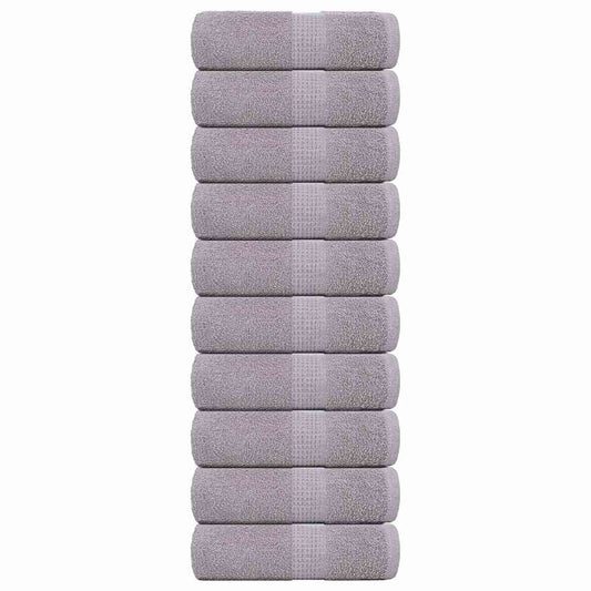 vidaXL Guest Towels "FROGN" 10 pcs Grey 30x50 cm 360 gsm