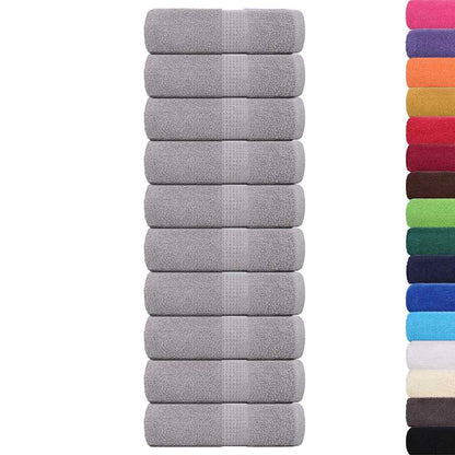 vidaXL Guest Towels "FROGN" 10 pcs Grey 30x50 cm 360 gsm