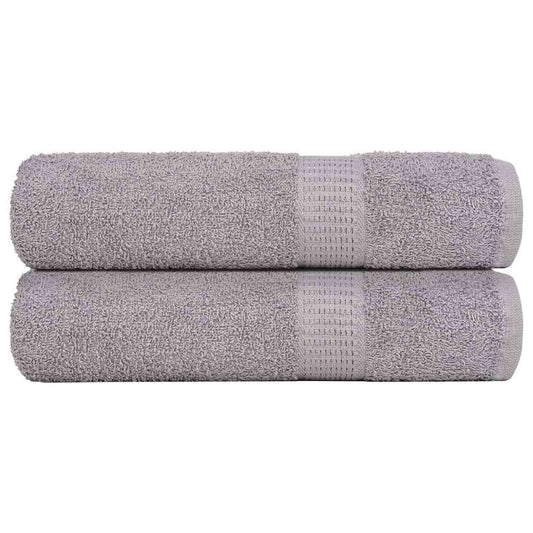 vidaXL Hand Towels "FROGN" 2 pcs Grey 50x100 cm 360 gsm