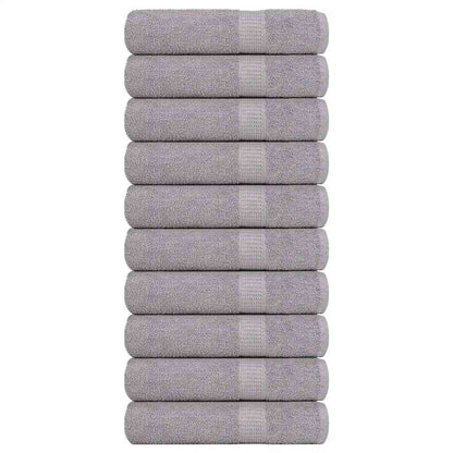 vidaXL Hand Towels "FROGN" 10 pcs Grey 50x100 cm 360 gsm