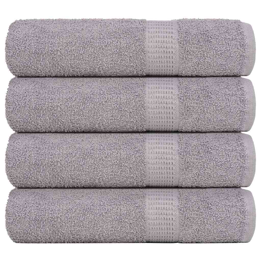 vidaXL Shower Towels "FROGN" 4 pcs Grey 70x140 cm 360 gsm