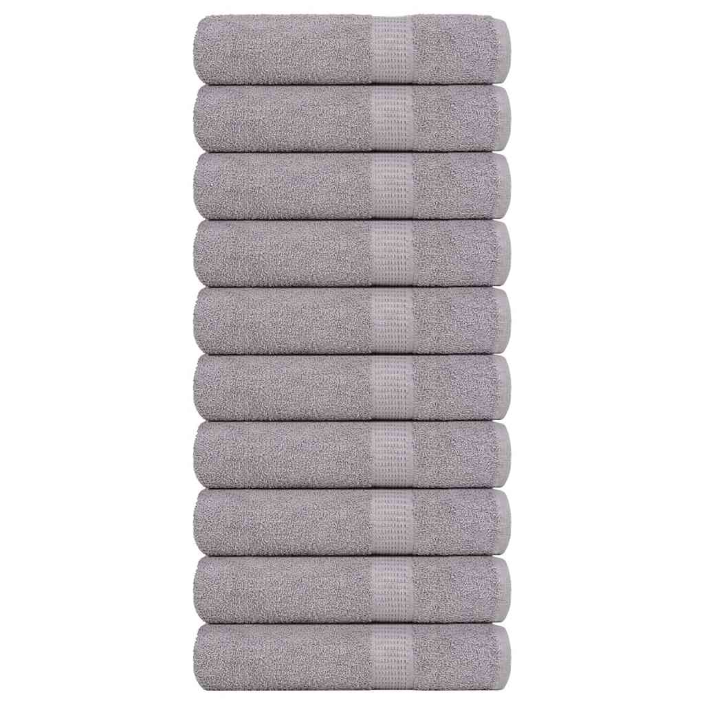 vidaXL Shower Towels "FROGN" 10 pcs Grey 70x140 cm 360 gsm