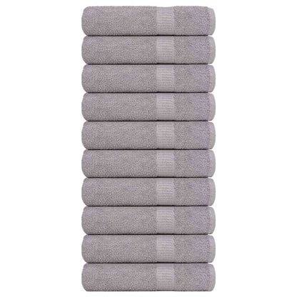 vidaXL Shower Towels "FROGN" 10 pcs Grey 70x140 cm 360 gsm