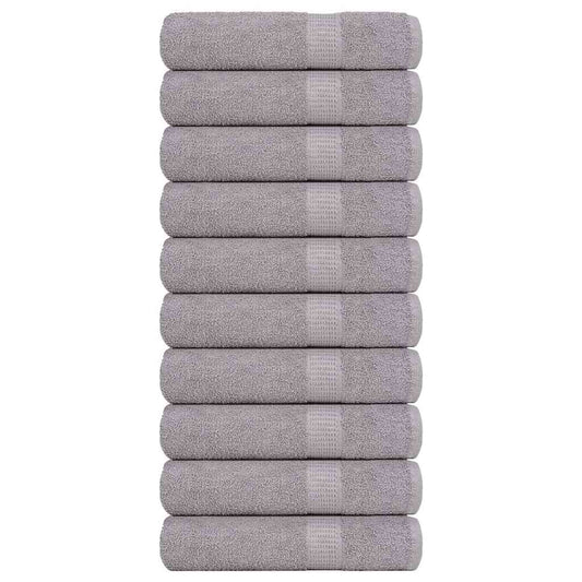 vidaXL Shower Towels "FROGN" 10 pcs Grey 70x140 cm 360 gsm