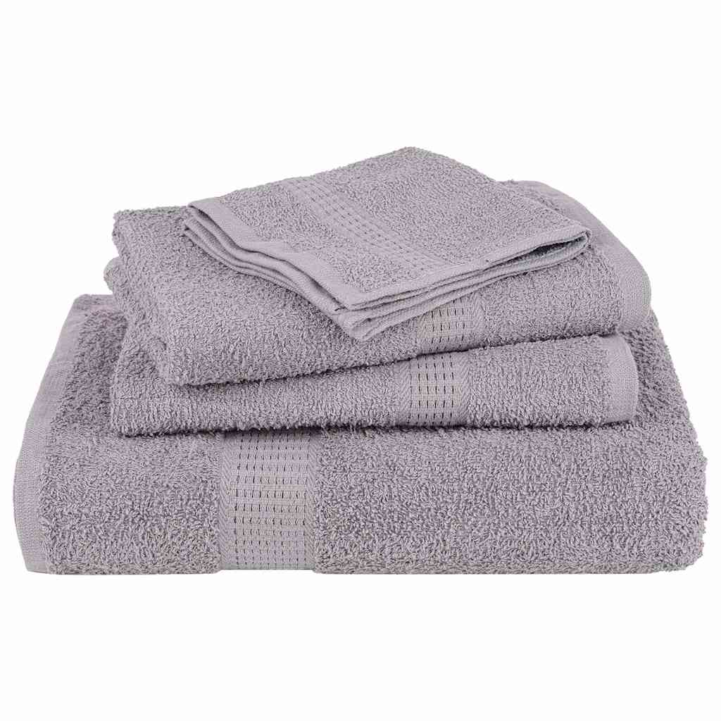 vidaXL Shower Towels "FROGN" 10 pcs Grey 70x140 cm 360 gsm