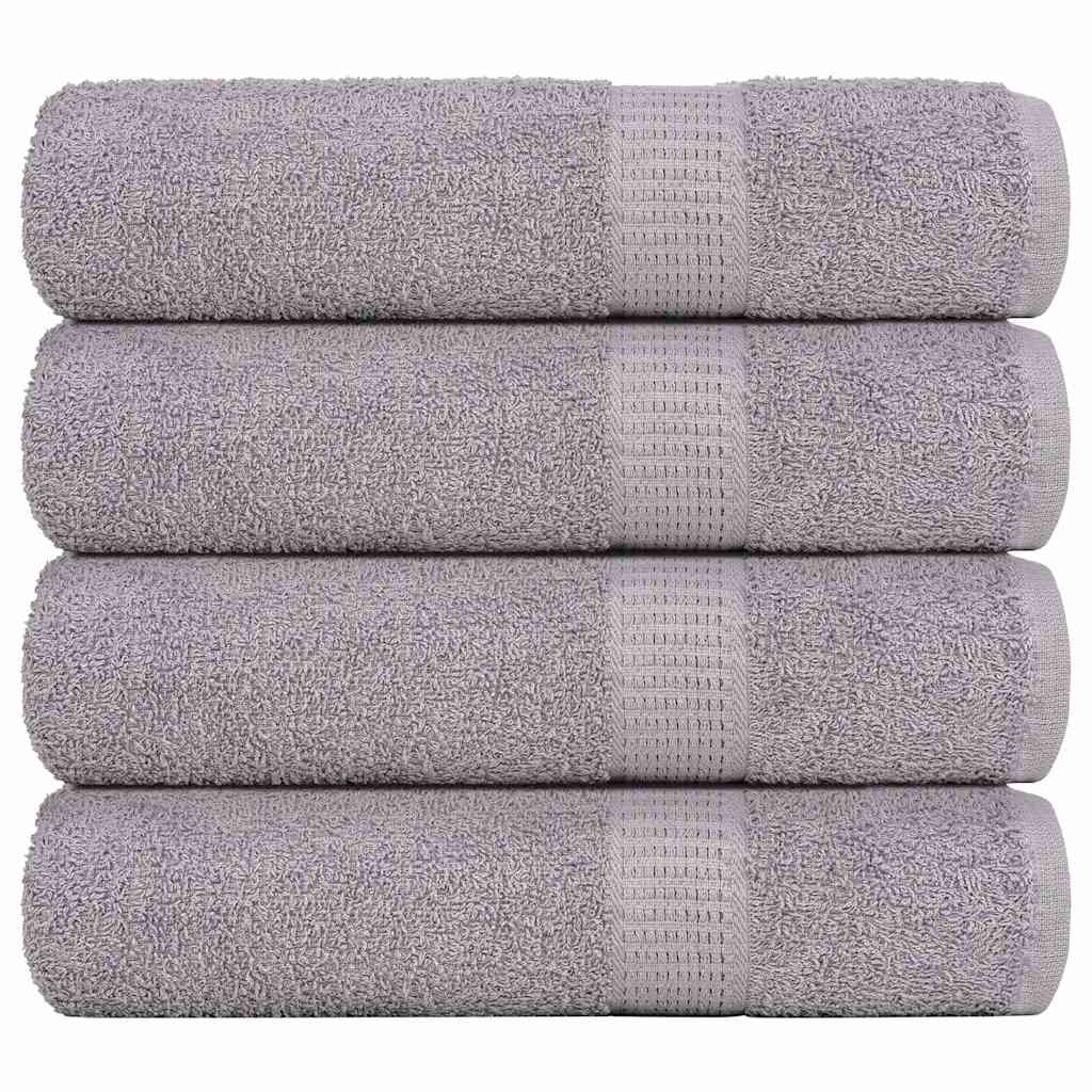 vidaXL Bath Towels "FROGN" 4 pcs Grey 100x150 cm 360 gsm