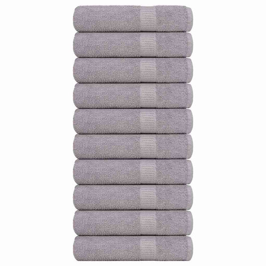 vidaXL Bath Towels "FROGN" 10 pcs Grey 100x150 cm 360 gsm