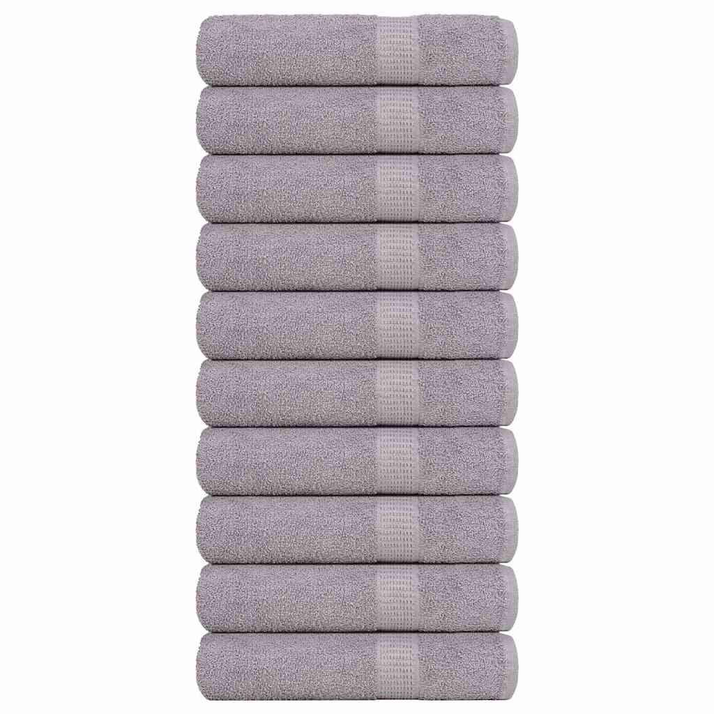 vidaXL Bath Towels "FROGN" 10 pcs Grey 100x150 cm 360 gsm
