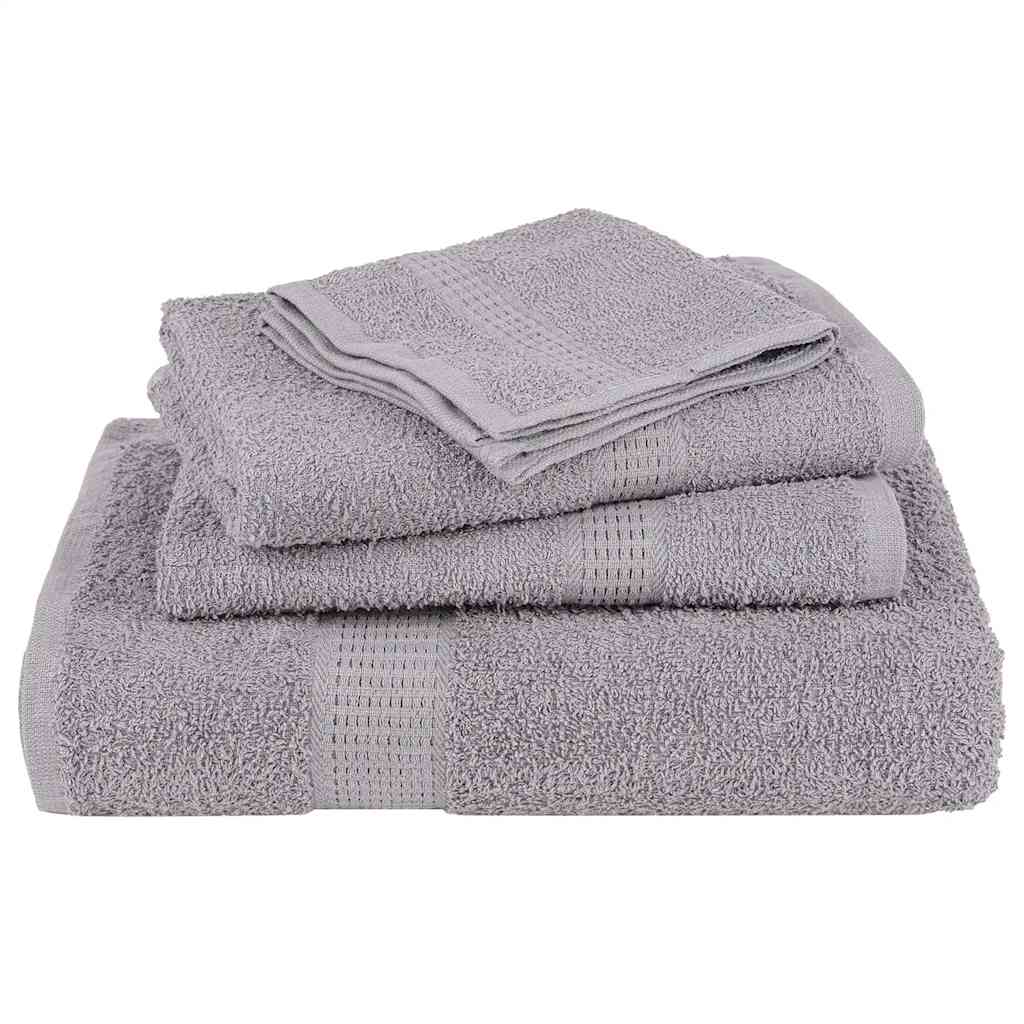 vidaXL Sauna Towels "FROGN" 10 pcs Grey 80x200 cm 360 gsm