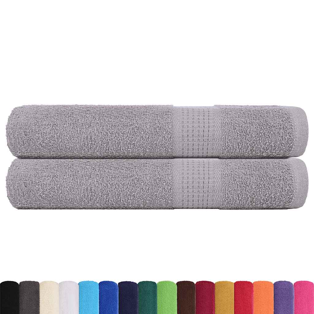 vidaXL Towels "FROGN" 2 pcs Grey 100x200 cm 360 gsm