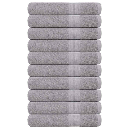 vidaXL Towels "FROGN" 10 pcs Grey 100x200 cm 360 gsm