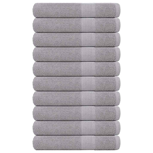 vidaXL Towels "FROGN" 10 pcs Grey 100x200 cm 360 gsm