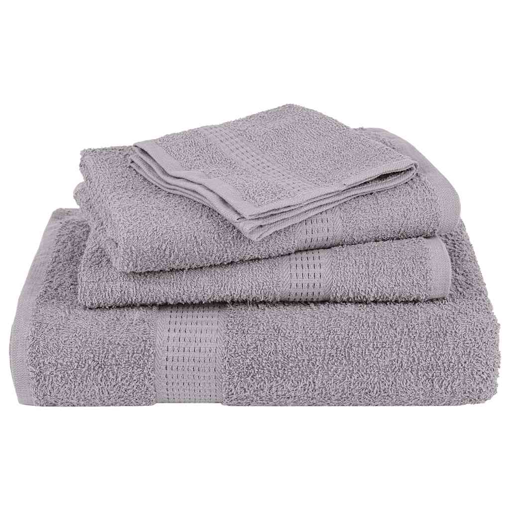 vidaXL Towels "FROGN" 10 pcs Grey 100x200 cm 360 gsm