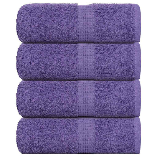 vidaXL Wash Towels "FROGN" 4 pcs Purple 30x30 cm 360 gsm