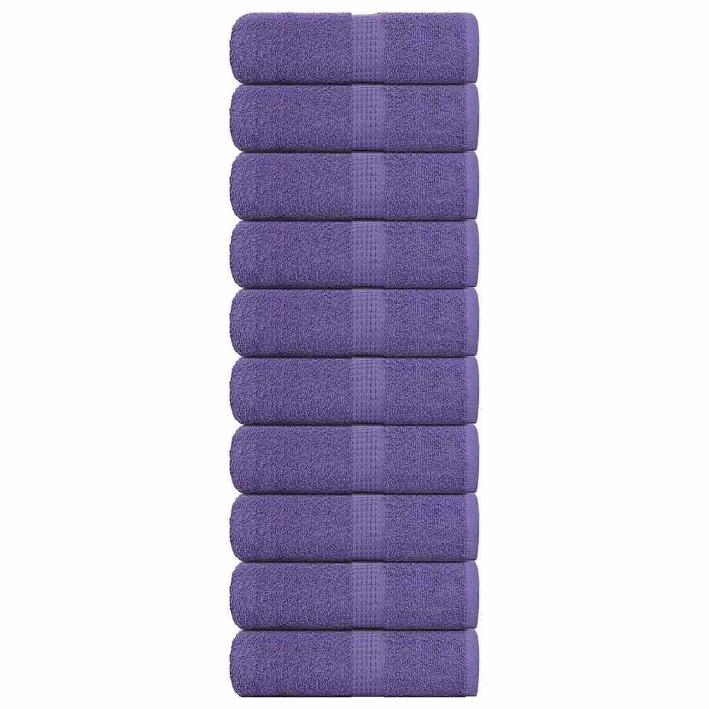 vidaXL Wash Towels "FROGN" 10 pcs Purple 30x30 cm 360 gsm