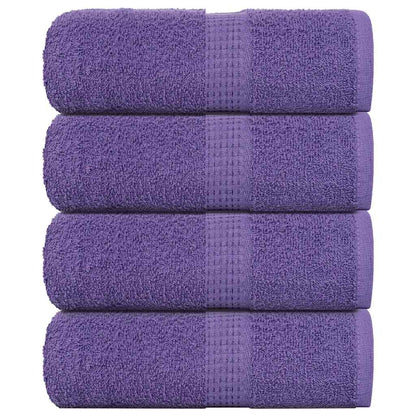 vidaXL Guest Towels 4 pcs Purple 30x50 cm 360 gsm 100% Cotton