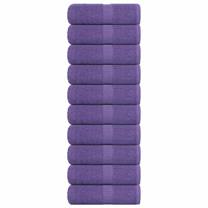 vidaXL Guest Towels 10 pcs Purple 30x50 cm 360 gsm 100% Cotton
