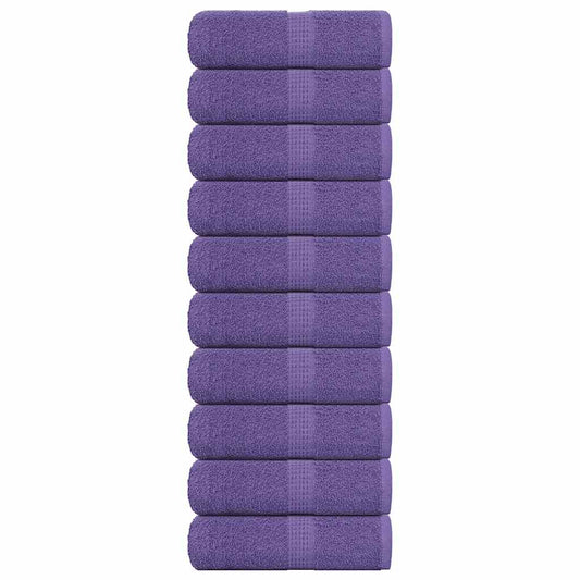 vidaXL Guest Towels "FROGN" 10 pcs Purple 30x50 cm 360 gsm