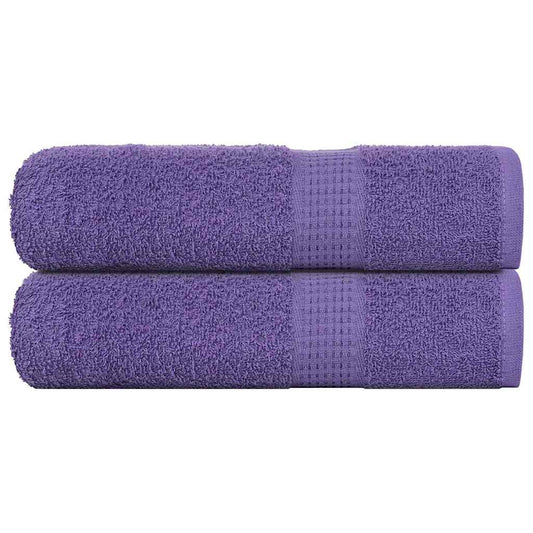 vidaXL Hand Towels "FROGN" 2 pcs Purple 50x100 cm 360 gsm
