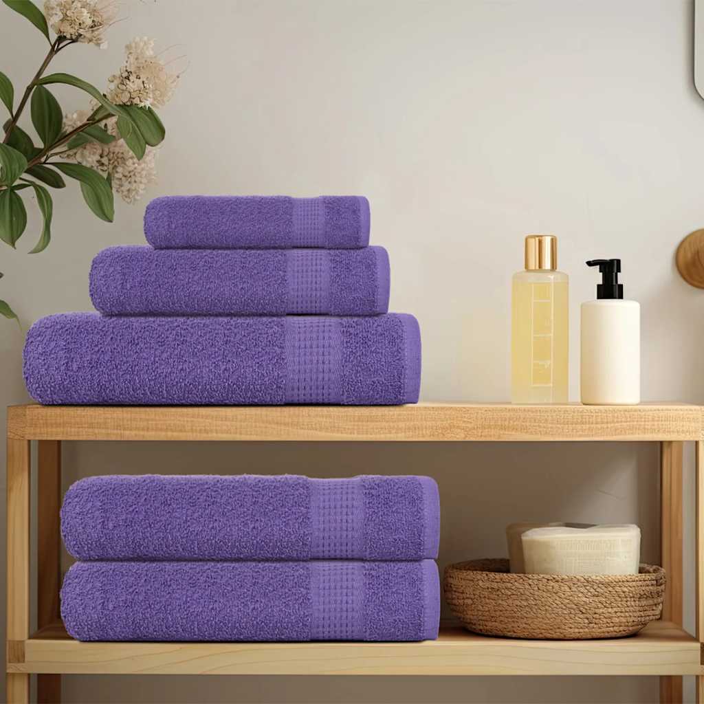 vidaXL Hand Towels "FROGN" 4 pcs Purple 50x100 cm 360 gsm