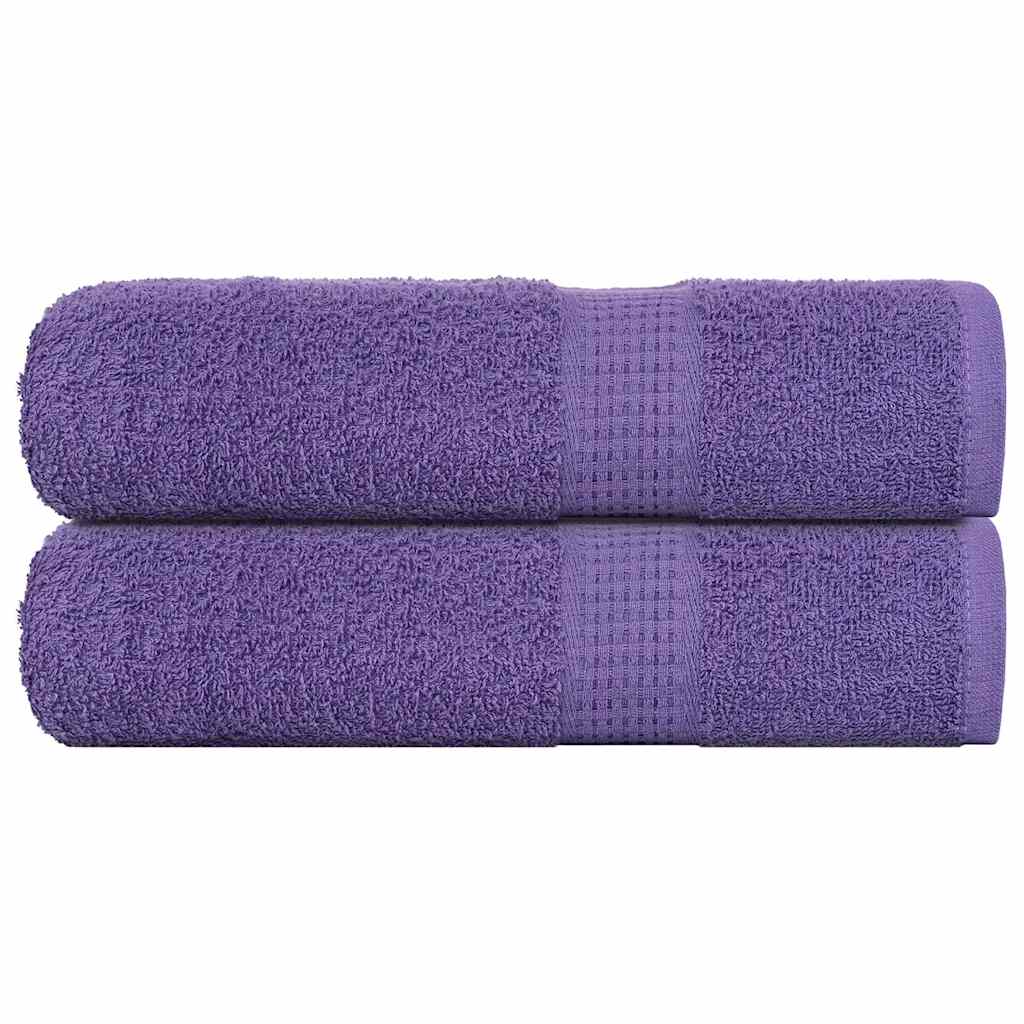 vidaXL Shower Towels "FROGN" 2 pcs Purple 70x140 cm 360 gsm