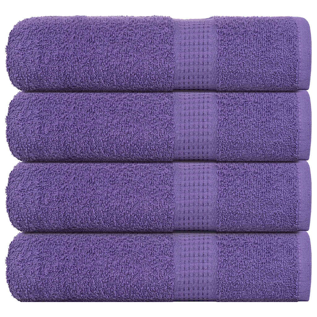 vidaXL Shower Towels "FROGN" 4 pcs Purple 70x140 cm 360 gsm