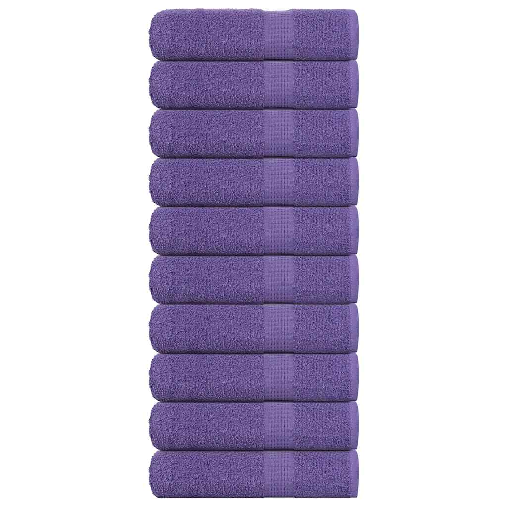 vidaXL Shower Towels "FROGN" 10 pcs Purple 70x140 cm 360 gsm