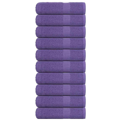 vidaXL Shower Towels "FROGN" 10 pcs Purple 70x140 cm 360 gsm