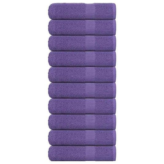 vidaXL Shower Towels "FROGN" 10 pcs Purple 70x140 cm 360 gsm