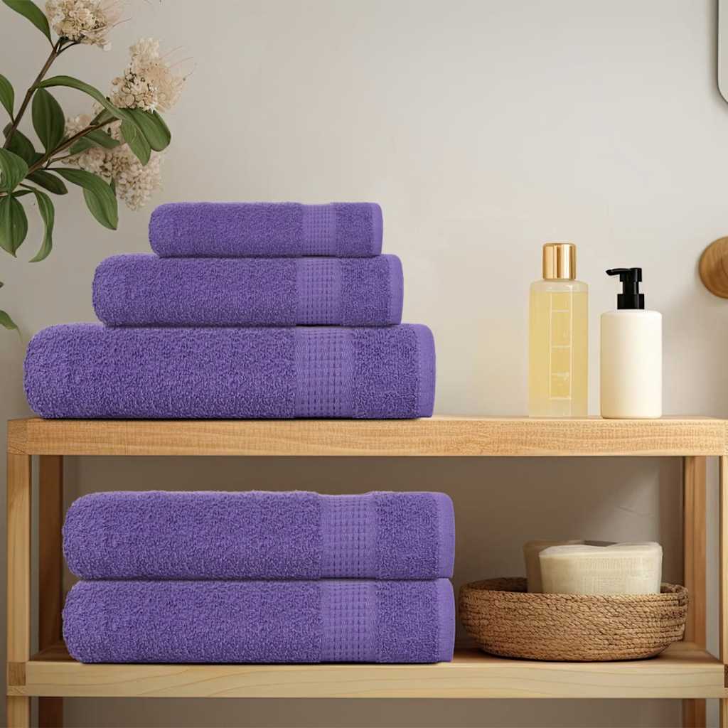vidaXL Shower Towels "FROGN" 10 pcs Purple 70x140 cm 360 gsm
