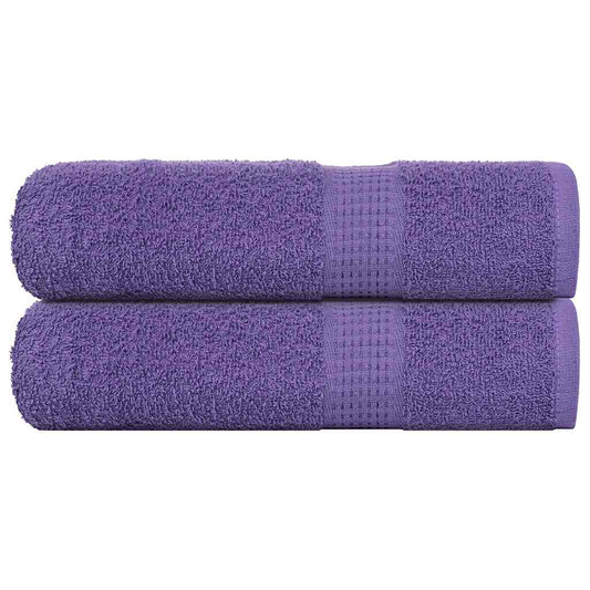 vidaXL Bath Towels "FROGN" 2 pcs Purple 100x150 cm 360 gsm
