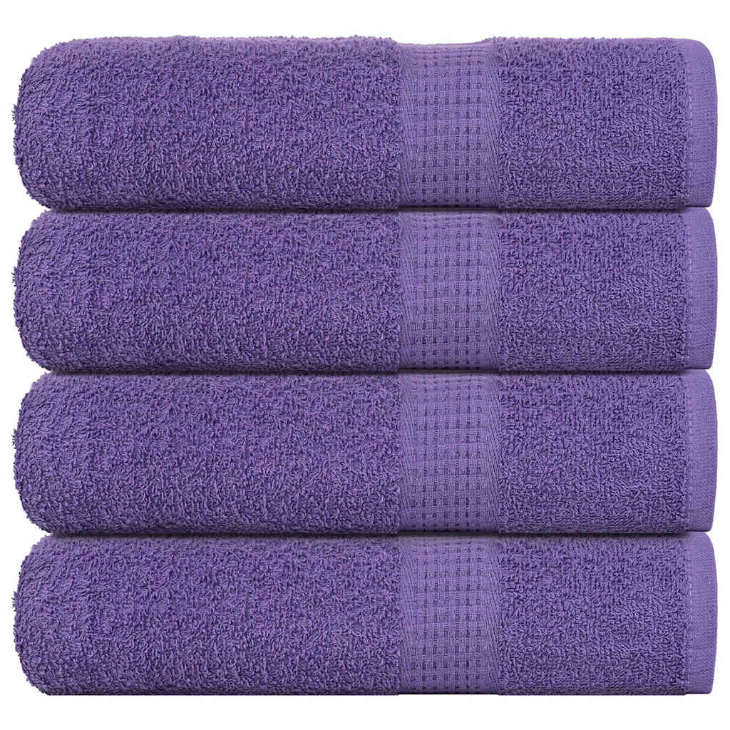 vidaXL Bath Towels "FROGN" 4 pcs Purple 100x150 cm 360 gsm