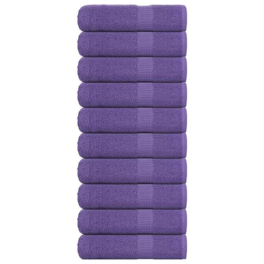 vidaXL Bath Towels "FROGN" 10 pcs Purple 100x150 cm 360 gsm