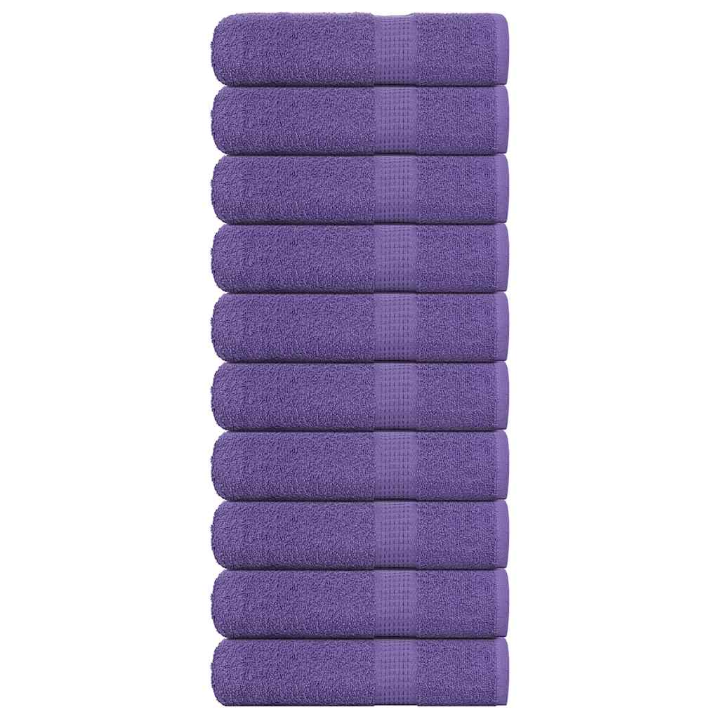 vidaXL Bath Towels "FROGN" 10 pcs Purple 100x150 cm 360 gsm