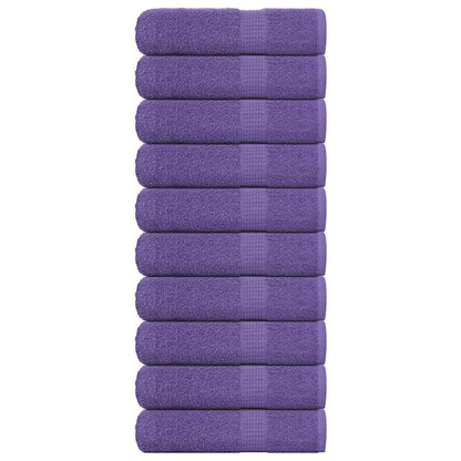 vidaXL Bath Towels "FROGN" 10 pcs Purple 100x150 cm 360 gsm