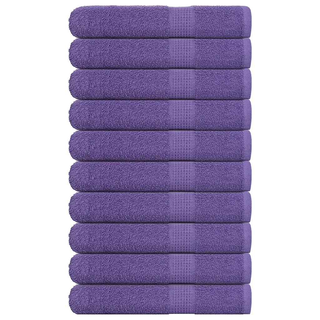 vidaXL Sauna Towels "FROGN" 10 pcs Purple 80x200 cm 360 gsm