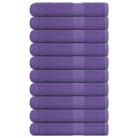 vidaXL Sauna Towels "FROGN" 10 pcs Purple 80x200 cm 360 gsm