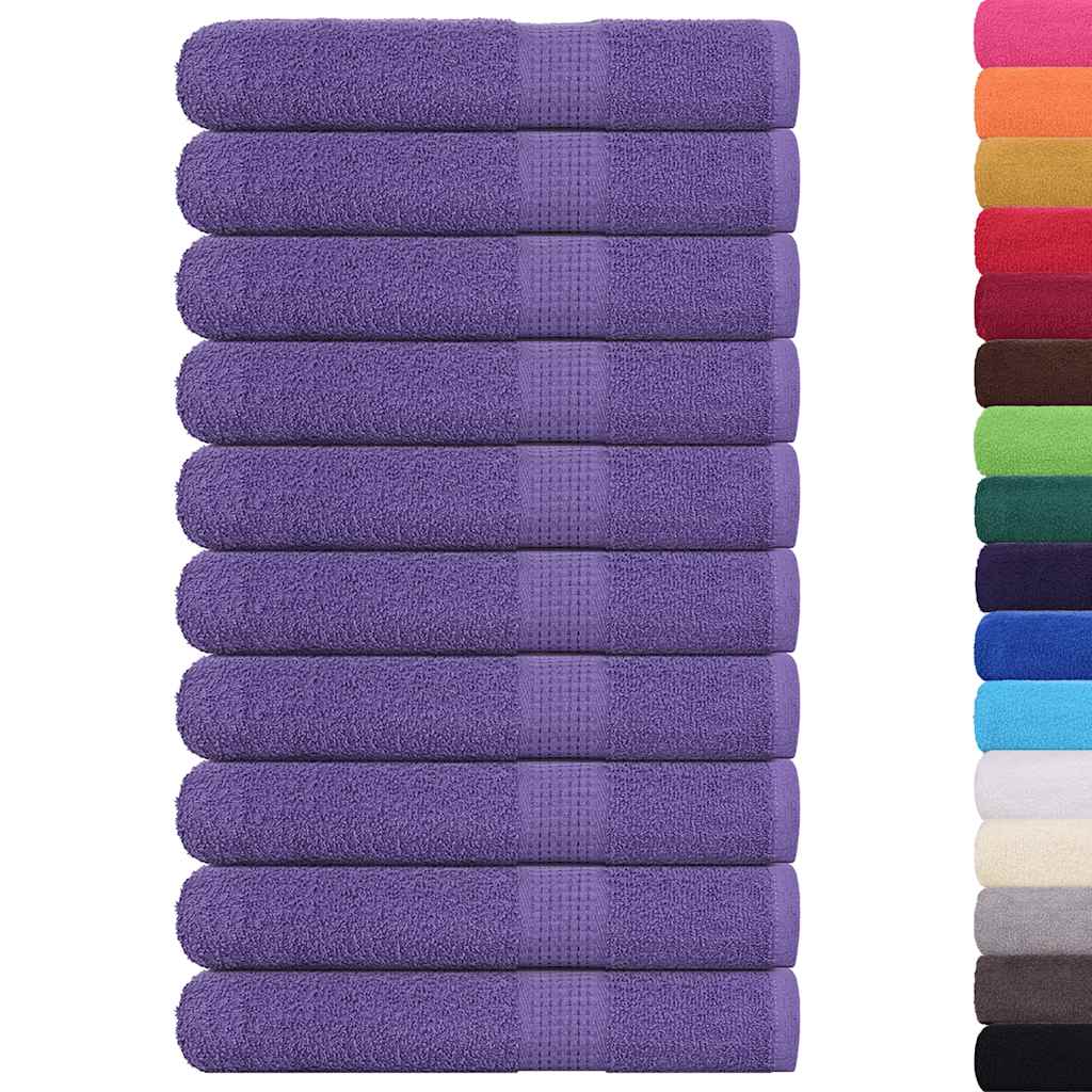 vidaXL Sauna Towels "FROGN" 10 pcs Purple 80x200 cm 360 gsm