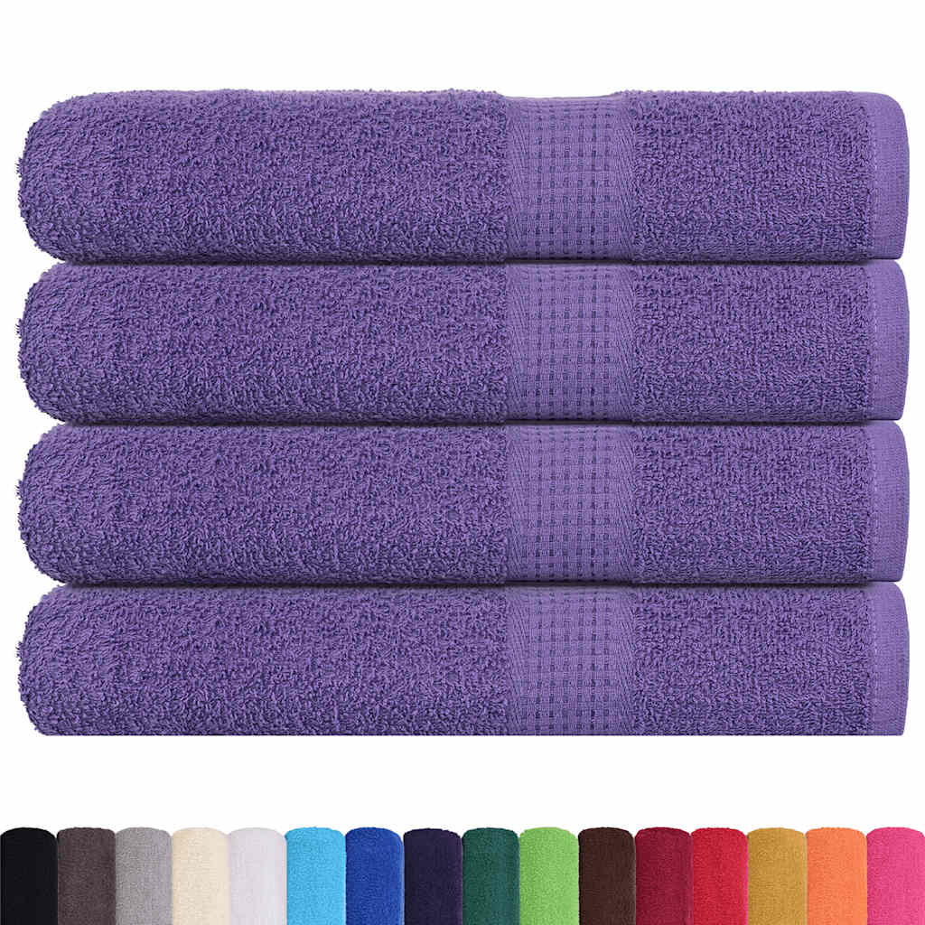 vidaXL Towels "FROGN" 4 pcs Purple 100x200 cm 360 gsm
